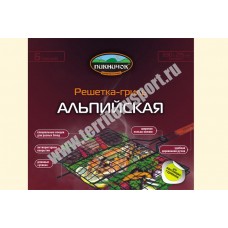 Решетка-гриль ПИКНИЧОК Альпийская 6 секций с антипригарным покрытием