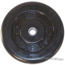 Диск обрезиненный (черный) Barbell d26мм 10кг арт.2610