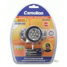 Фонарь налобный Camelion КОСМОС арт.LED5310-7F3 +3бат.(7 ламп)